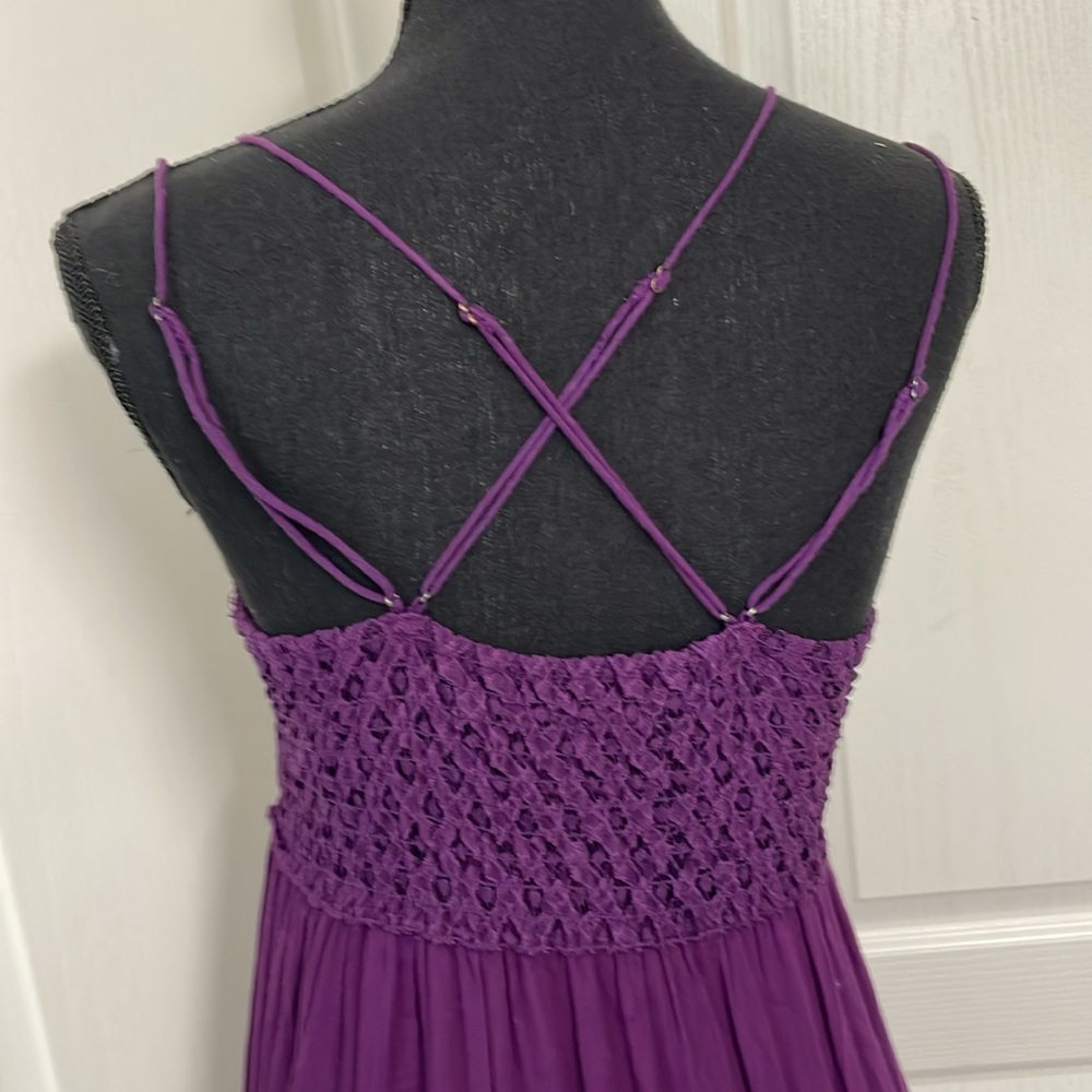 FP One Free People maxi dress plum size M purple burgundy - Picture 4 of 11